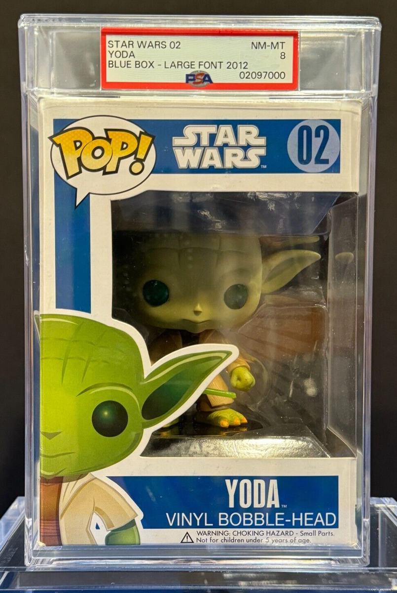 Star Wars Yoda 02 - OG Blue Box 2012 Funko Pop PSA 8 graded NM-MT