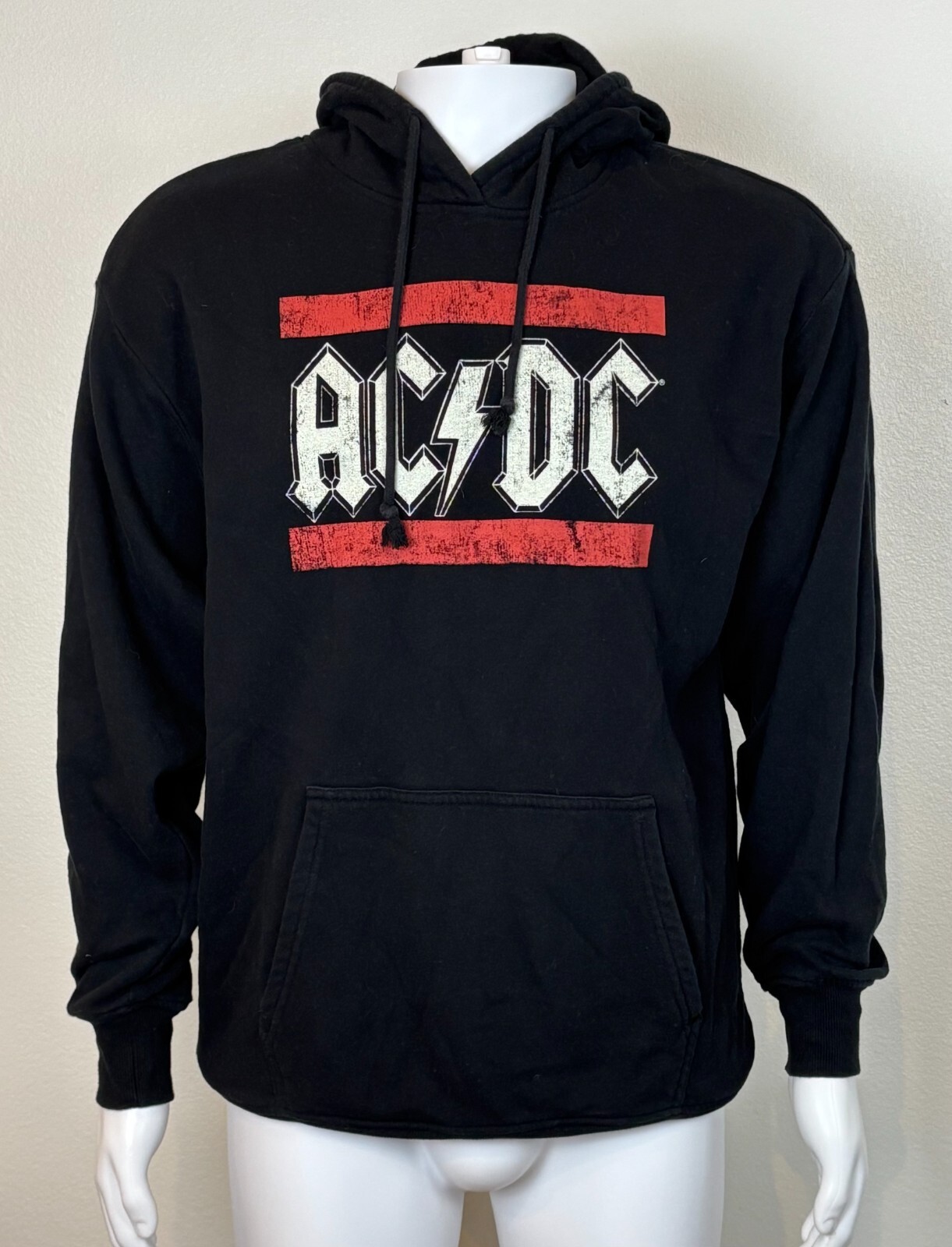 AC⚡️DC Tour Hoodie Men’s Large Black Graphic Print Sweatshirt Hoodie Pullover