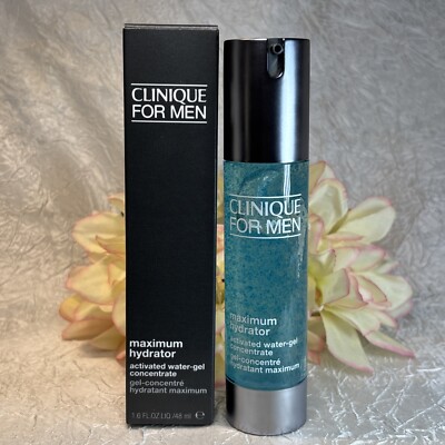 Clinique for Men Maximum Hydrator Activated Water gel Concentrate 1.6oz NIB Free