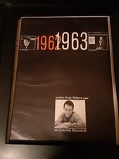 Andy Williams Days Of Wine And Roses Rare Original Promo Poster Ad Framed!