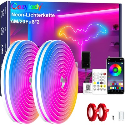 Waterproof 12m RGB Neon LED Light Strip - DIY Design with Remote Control