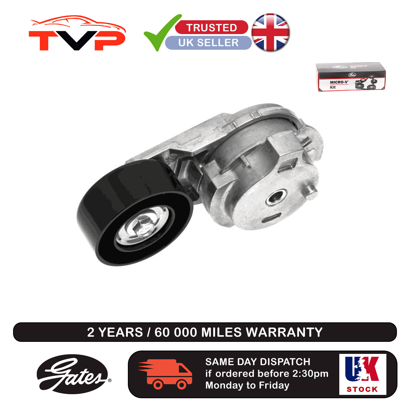 2x ✅Fits GATES T38178 BELT TENSIONER V-RIBBED BELT ⭐UK Seller⭐ - Image 15