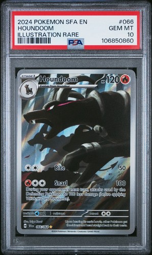 Houndoom 066/064 Shrouded Fable IR PSA 10 GEM MINT Pokémon TCG
