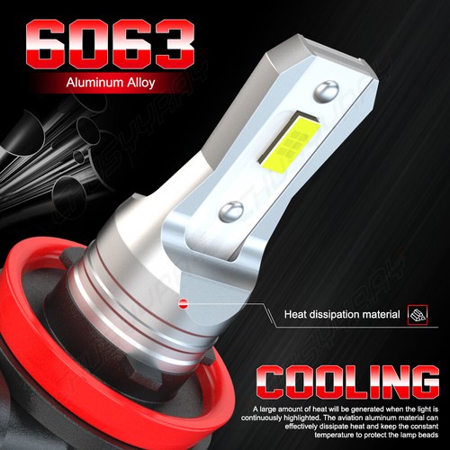 LED Headlight + Fog Light For Mazda 3 2004 2005 2006 2007 2008 2009 Bulbs - Foto 8 di 11