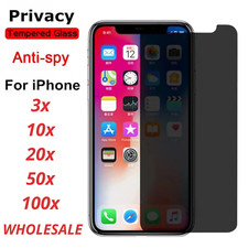 Wholesale Lot Anti-Spy Privacy Glass Screen Protector For iPhone 14 13 12 11 Pro
