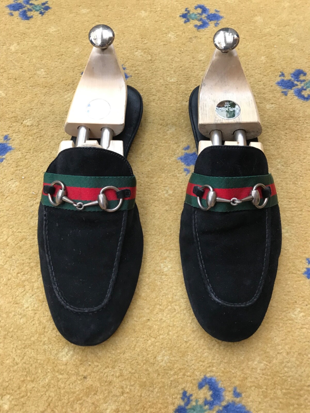 Gucci Horsebit Loafers in Green Red Web Size US 8 UK 7.5 EU 41.5