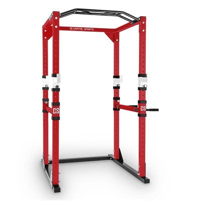 MULTI FITNESS WORKOUT POWER RACK CAGE MUSKEL KRAFT KÄFIG TRAINING STAHL ROT NEU