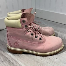Timberland PrimaLoft 200G Women 6 M Pink Leather Lace Up Rubber Sole Work Boots