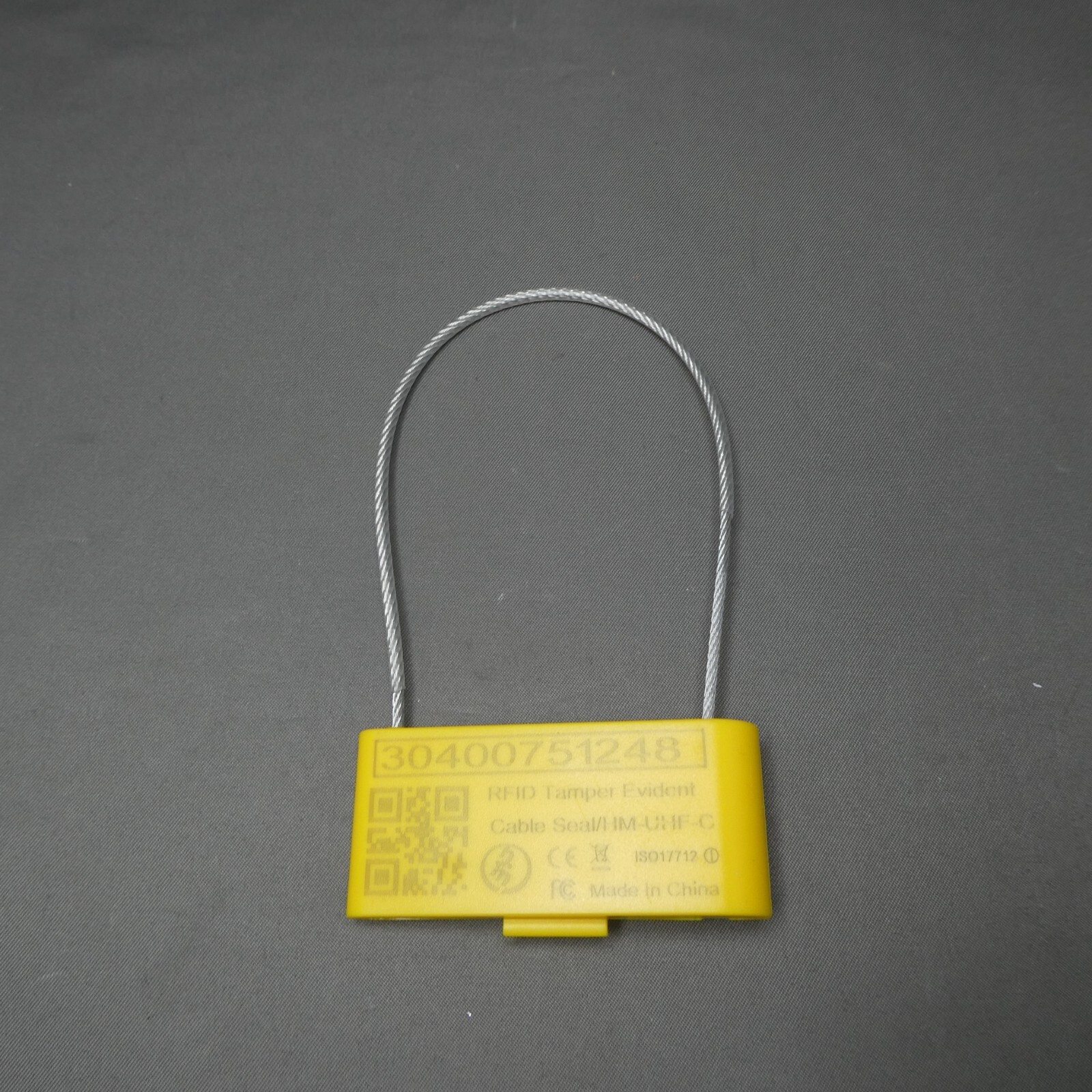 Lot of 100 RFID Tamper Evident Security Cable Seal Tag Yellow HMUHFC