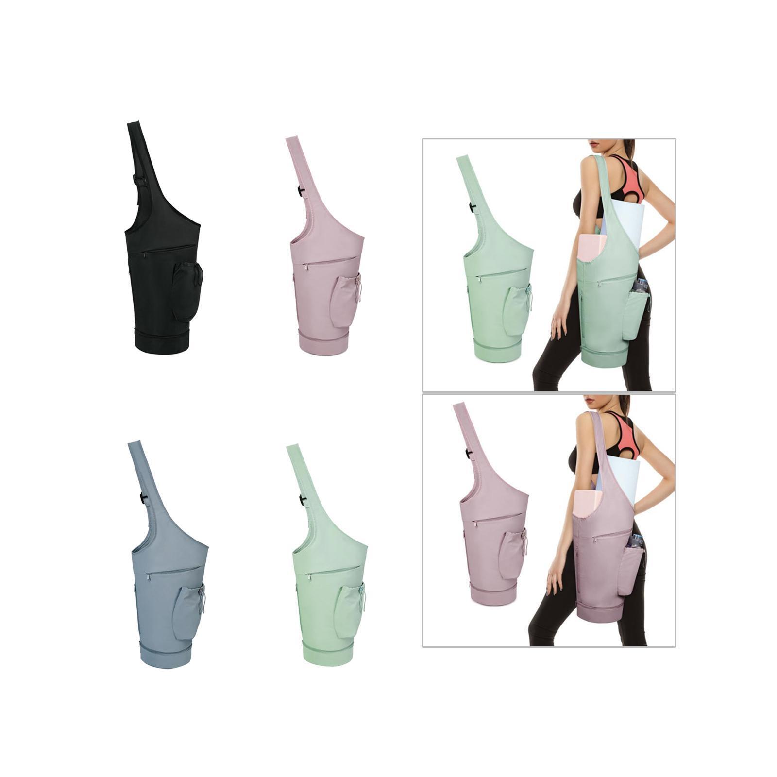 Yoga Mat Bag Water Bottle Holder Zipper Sports Gym Bag Drawstring