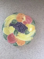 Vtg Fitz  Floyd CALYPSO FRUIT  Display Plate Banana Apple Grape Apple Pear