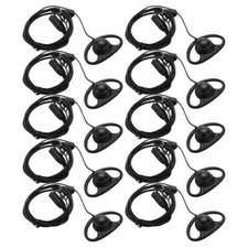 10pcs D Shape Ptt Headset Earpiece Mic For Motorola GP88S GP300 GP68 GP2000 GP88