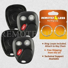 2 for Cadillac Chevy GMC Hummer Saturn Keyless Remote Car Key Fob Shell Case