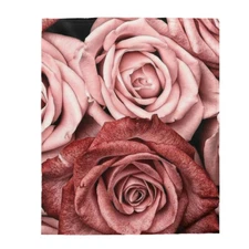 Rose Velveteen Plush Blanket