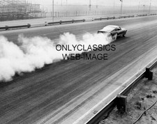 1967 FORD MUSTANG SHELBY GT500 MUSCLE CAR BURN OUT DRAG STRIP RACING 8x10 PHOTO