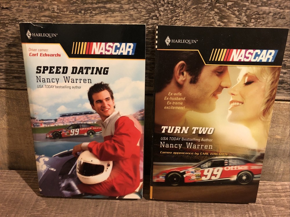Lot Of 2 NASCAR Harlequin  Racing Books Paperback Romance Collection Race Cars