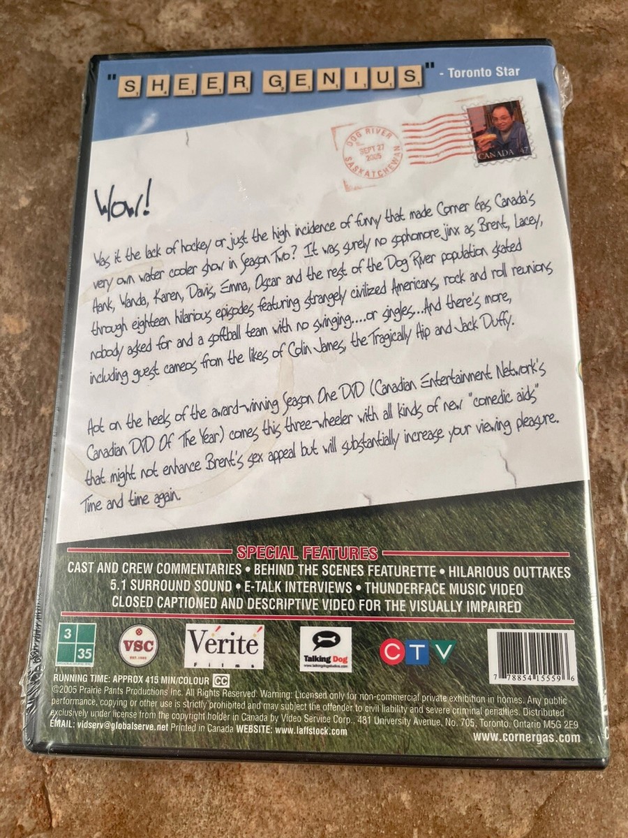 Corner Gas Season Two DVD 3枚組 Corner Gas Season Two DVD 3-Disc Set Series - NEW SEALED