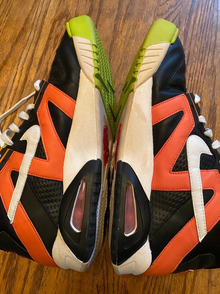 nike high tops black and orange