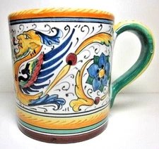 Deruta Volpi Italy Rare 1950s Thorens Swiss Musical Mug Hand Painted Excel Cond