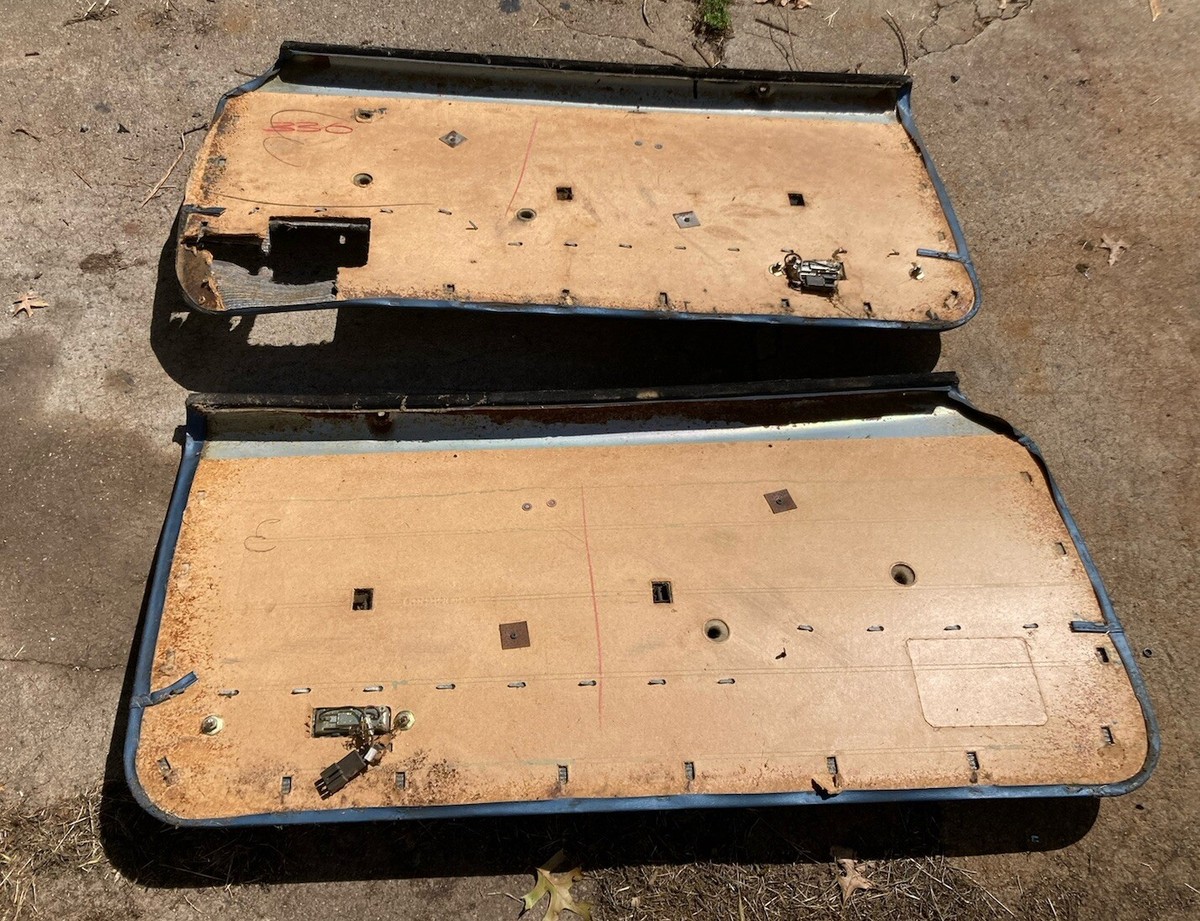 Vintage Original MUSTANG II BLUE INTERIOR DOOR PANELS 1974 1975