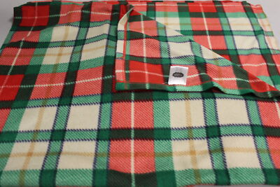 St. Nicholas Square Plaid Fleece Throw - 50'' x 60'' - Used