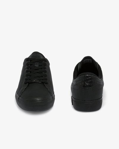 Lacoste Men's Powercourt 1121 Leather Casual Shoes Black Mens Sneaker 41SMA003 - Picture 5 of 6