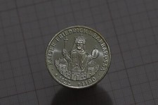 🧭 🇩🇪 GERMANY 10 Mark 1990 F - Silver - Kaiser Friedrich Barbarossa B71 #2124