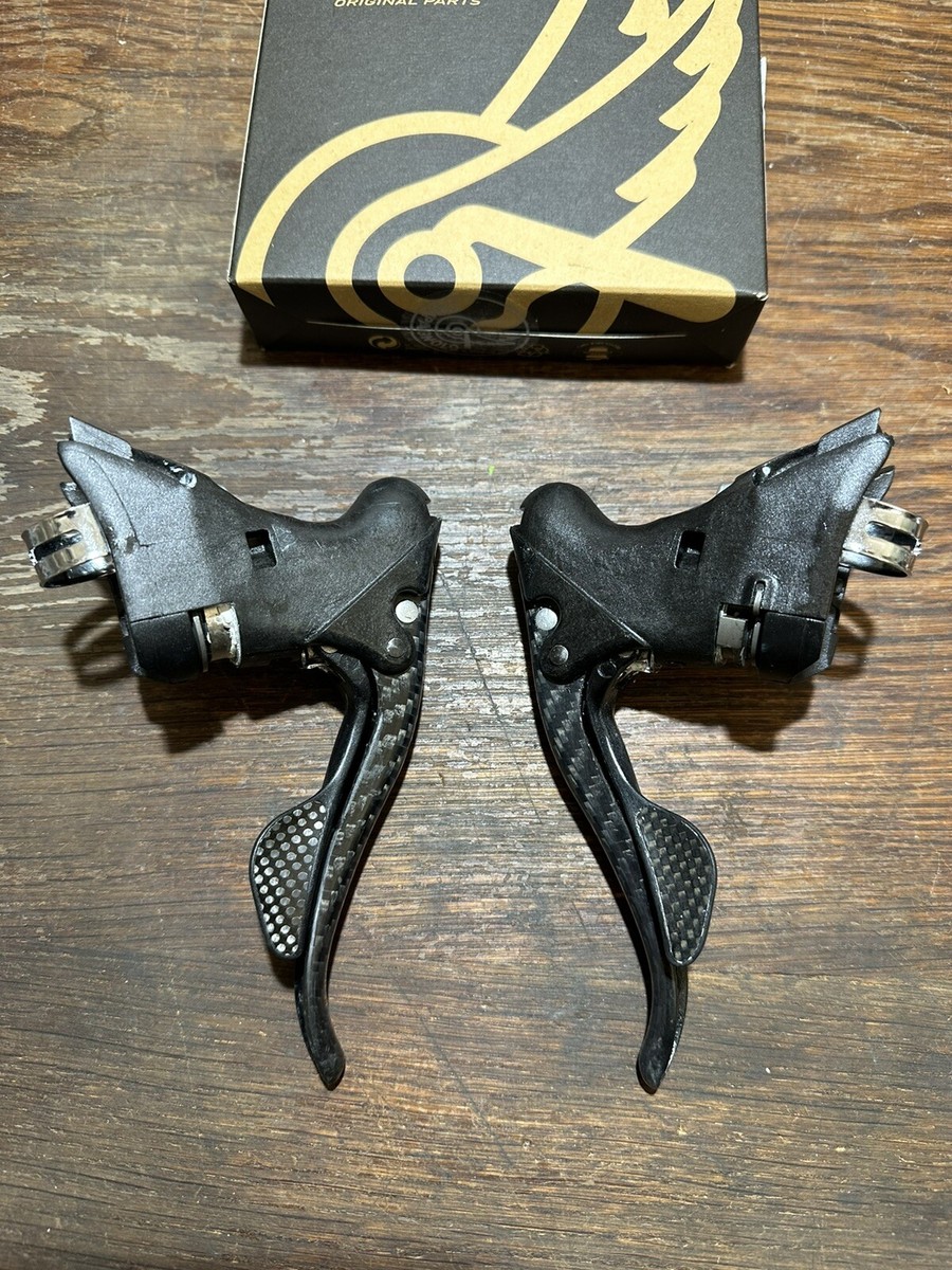 Levier Campagnolo Record 9 Vitesses Carbone - Ergopower - Reconditionné - Lot De 2