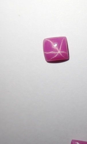 Opaque Star Ruby Square 5x5 mm Cabochon sharp cornered Lab-created 2 pcs Lot - Picture 8 of 12