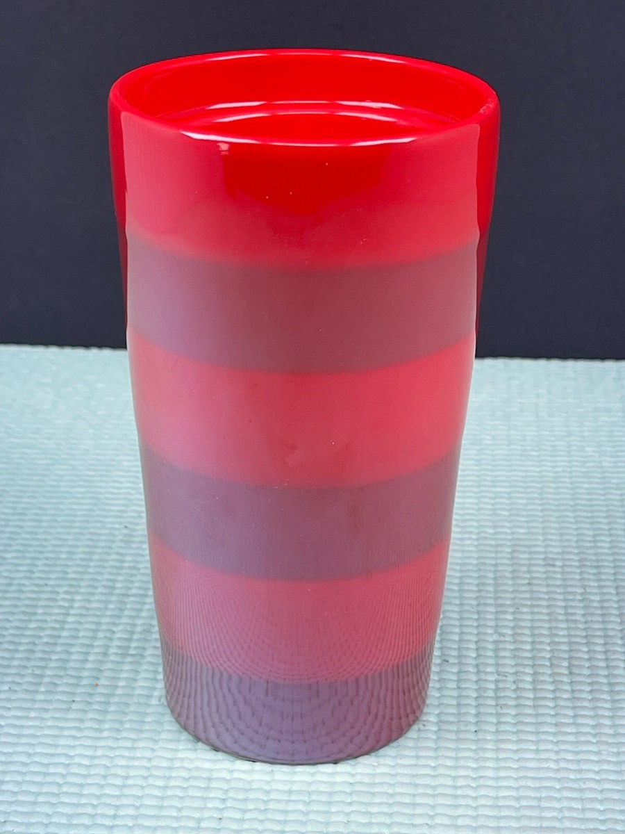 Starbucks Winter Holiday 2021 Ceramic Tumbler 12oz Red Stripe