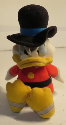 Disney's Vintage Star Bean Scrooge McDuck Plush Stuffed 8'' Used Rare Toy Small