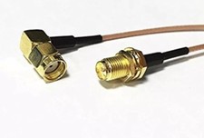 12" RG316 RP-SMA Male RIGHT Angle to RP-SMA Female RF Pigtail cable USA high Qua