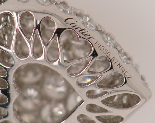 CARTIER PLATINUM DIAMOND PUFF HEART - Picture 7 of 8