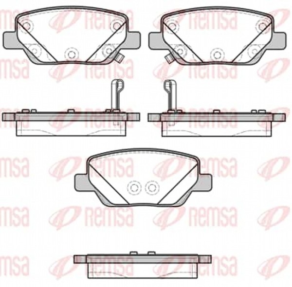 Remsa BremsbeläGe Bremsbelegsatz Hinten Passend FüR Fiat Tipo SchräGheck-image