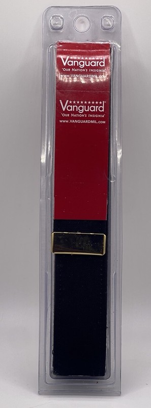 VANGUARD N BELT MALE BLACK POLY WOOL 24K Gold  Tip 9964208-1