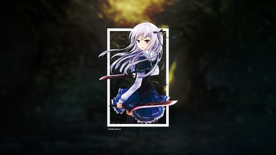 Anime girls absolute duo sigtuna julie nature Gaming Mat Desk Pad