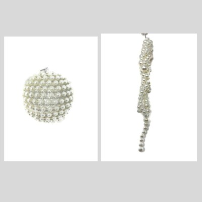 Perlen Christbaumschmuck Dekoration - 24 cm hängende Tropfen oder 10 cm Kugel