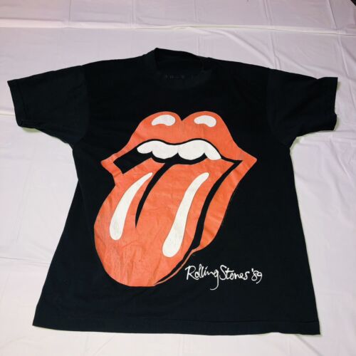 Vintage Rolling Stones 1989 Canadian Tour T-Shirt Size Large Single Stitch READ - Picture 1 of 13