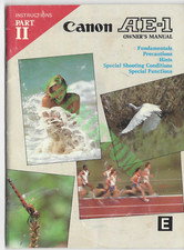 Vintage Canon AE-1 Manual Part II