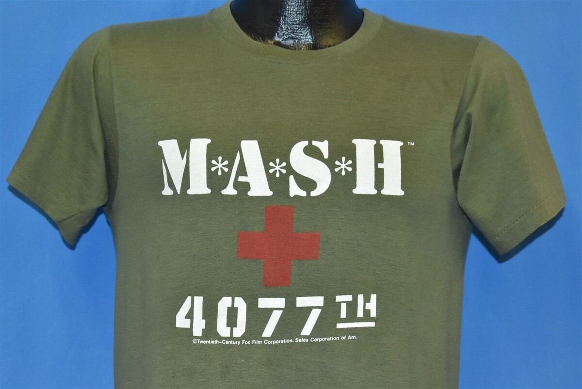 Blue Mash Tシャツ ポスター vintage 80s MASH 4077TH TV SHOW MOBILE ARMY SURGICAL