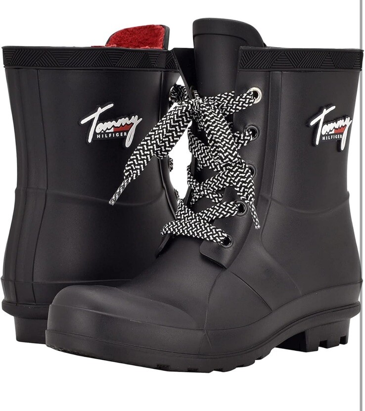 Tommy Hilfiger Tamar Wellies Women Rain Booties Black 7m