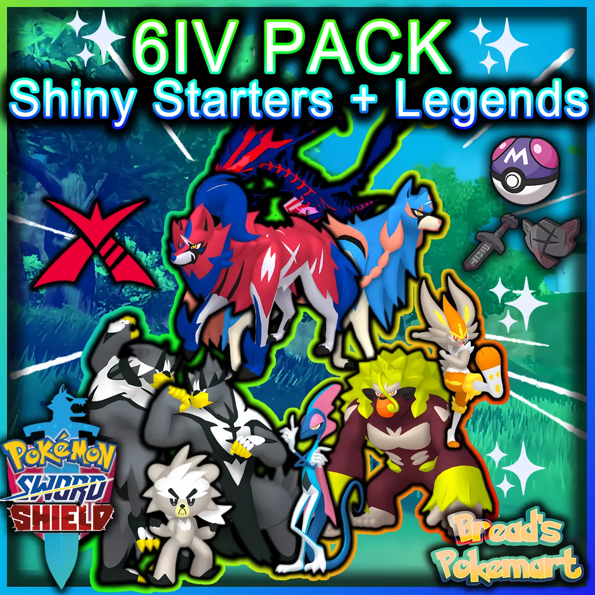 Get ALL 12 Shiny Starter Pokemon (6IV) in Sword and Shield 