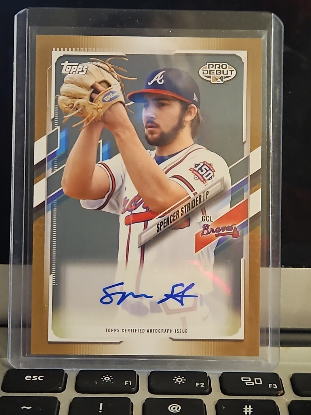 Spencer Strider 27/50 Rookie Auto 2021 Topps Pro Debut Gold RC🔥🔥⚾️👑