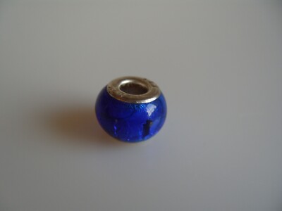 Glasperle original Muranoglas Silber 925 Unikat Schmuck Handarbeit handgefertigt