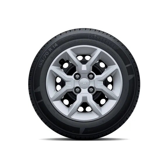 Enjoliveur 14 pouces Ironhide noir et argent pour Dacia Spring