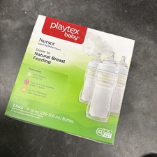 Lot Of 2 Playtex Baby Nurser Bottle With Drop-Ins Liners 3 Pack Bottles NEW