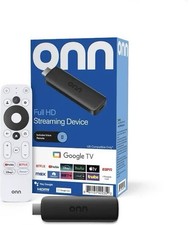 ONN OPEN Full HD Streaming Device Google TV Voice Remote HDMI Wi-Fi Hey Google