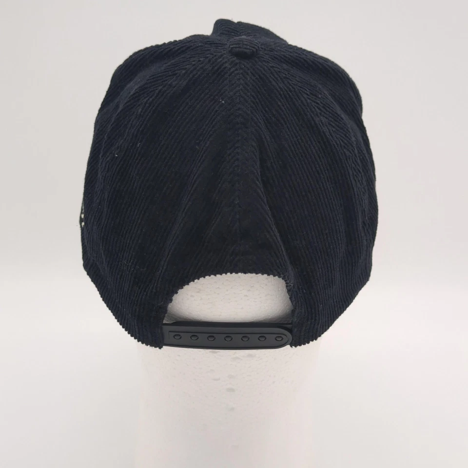 Playboy Hat Cap Snap Back Mens One Size Black Corduroy Multicolor Bunny - Image 3 of 4