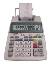 Sharp EL-1750V Two-Color Portable Printing Calculator - Gray