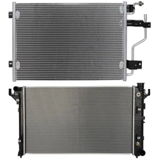 Radiator + AC Condenser Cooling For 1994-1997 Dodge Ram 2500 3500